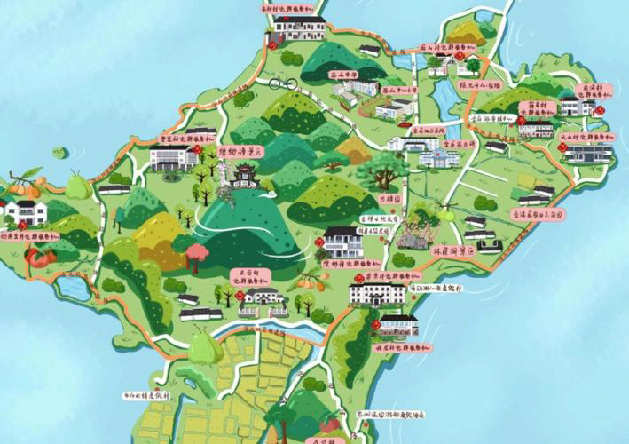 鹤峰手绘地图旅游的独特视角
