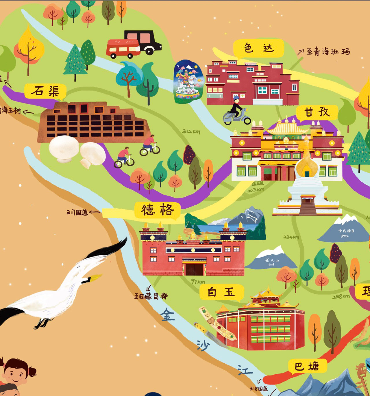 鹤峰手绘地图景区的文化宝库
